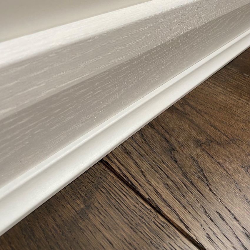 White MDF Laminate Scotia - 15mm x 15mm - 2.4m - Pack of 10 - Wiltshire Wood Flooring Supplies