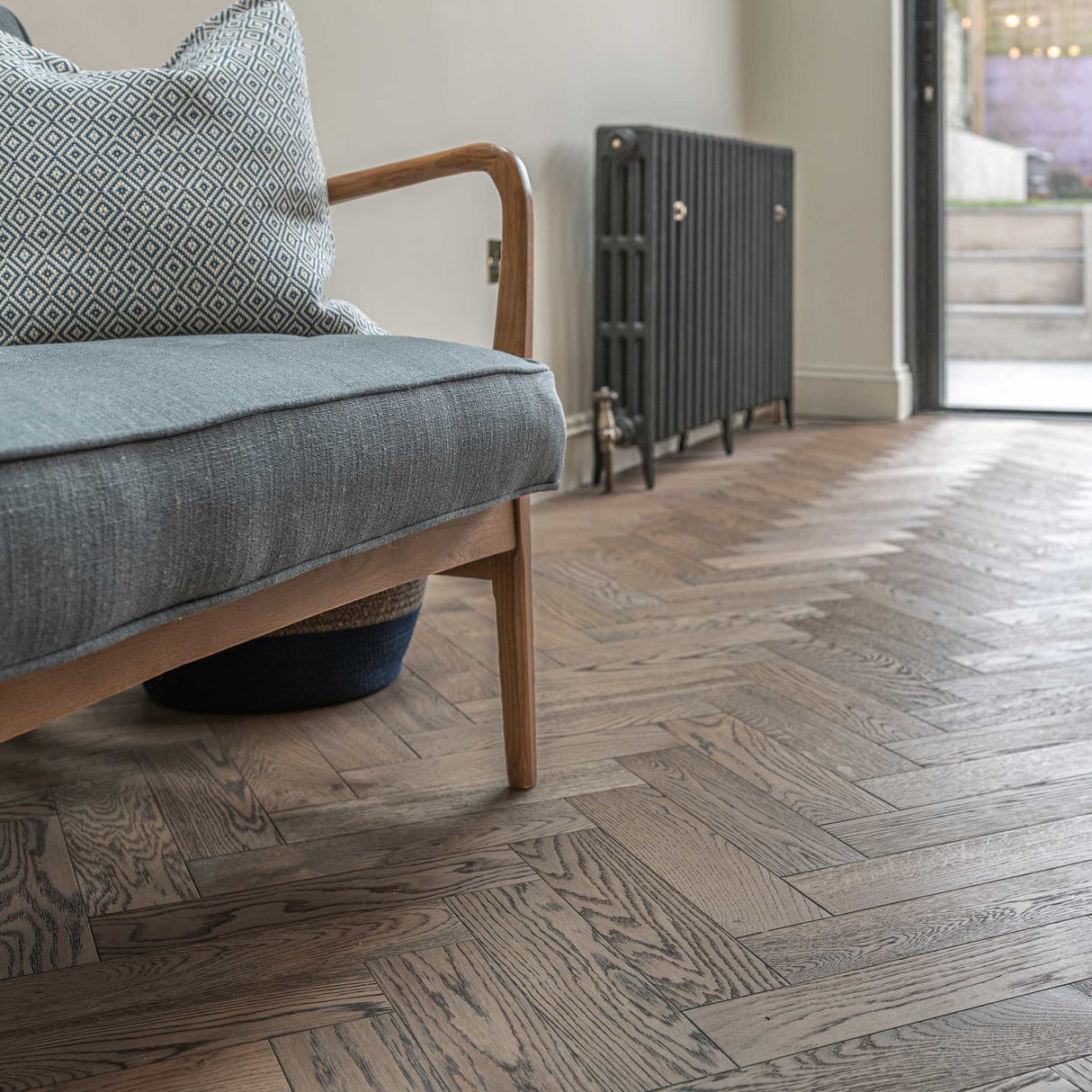 ZB101 Frozen Umber Herringbone (Price Per Pack) - Wiltshire Wood Flooring Supplies