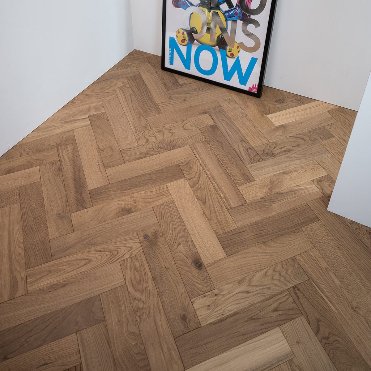 ZB203 White Smoked Oak Herringbone - Wiltshire Wood Flooring Supplies